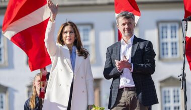 The King and Queen of Denmark beamed in the sun, as they made the annual move into their summer residence at Fredensborg Castle on Monday