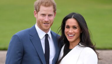 Prince Harry and Meghan Markle celebrate seven years of marriage this month. They are pictured in November 2017 at an official photocall to announce their engagement