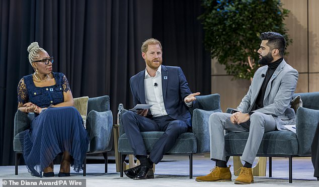 Prince Harry appeared in Las Vegas on Tuesday to announce his backing of The Diana Award's new Pledge of Invest initiative