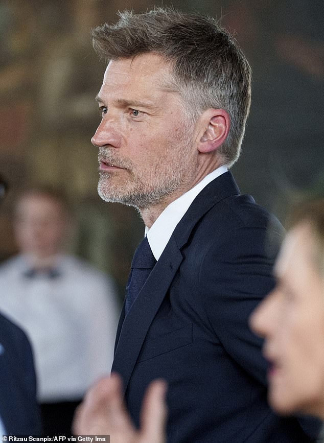 Danish actor Nikolaj Coster-Waldau, of Game Of Thrones, attended the dinner hosted by the Danish royal couple