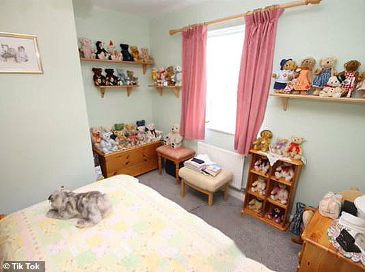 Taking to TikTok , @HousingHorrors took a look around the home which is filled to the brim with stuffed animal toys