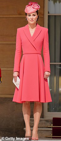 Catherine's coral pink Wickstead outfit made her stand out in the crowds at Buckingham Palace