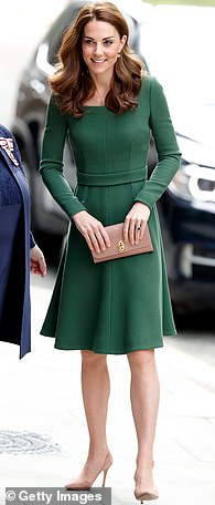 Gorgeous in green at the Anna Freud centre in May 2019