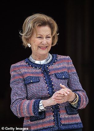The royal donned a stylish multi-coloured tweed jumper for the occasion