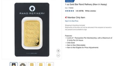 Costco placed a purchase limit on its gold bars