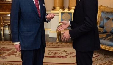 King Charles III during an audience with Mark Carney, the prime minister of Canada, at Buckingham Palace on March 17, 2025