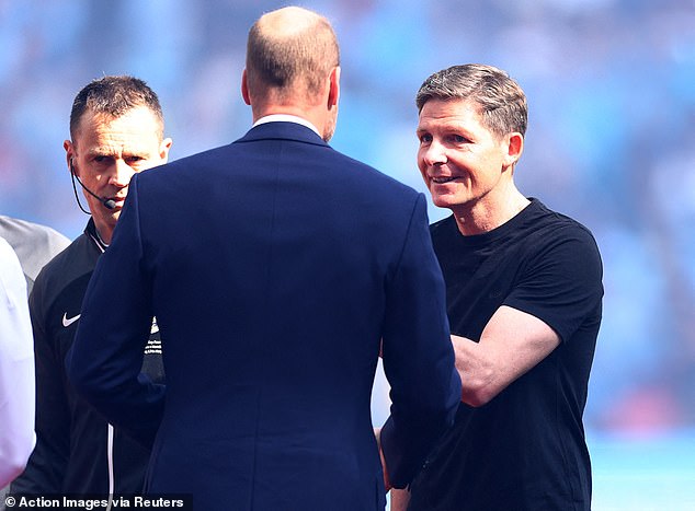 Oliver Glasner revealed Prince William congratulated him after Crystal Palace's FA Cup win