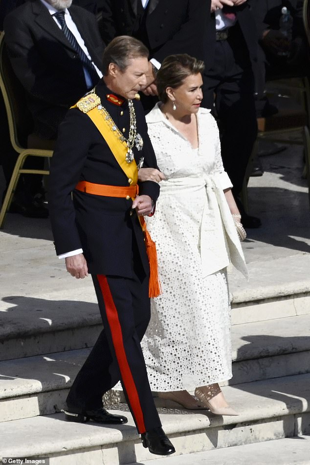 Grand Duke Henri of Luxembourg and Grand Duchess Maria Teresa at St Peter's Square
