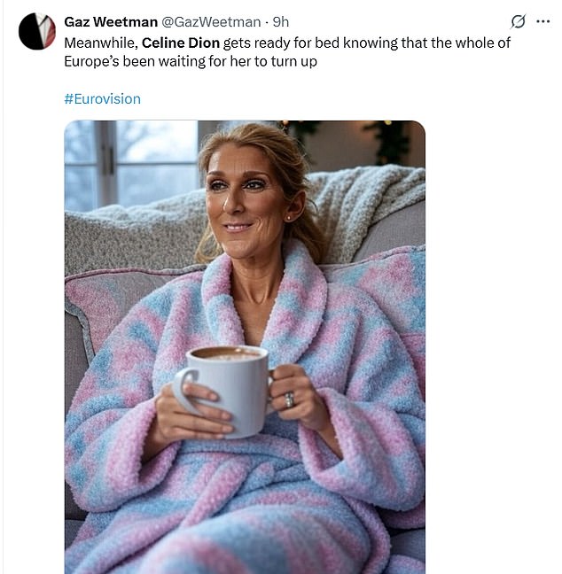 Following the no show, fans were left devastated and joked that Celine had watched the show from her hotel in Basel instead