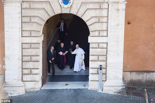 Newly elected Pope Leo XIV attends his Papal inauguration mass