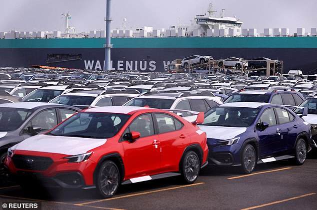 Subaru has a plant in Indiana, but also produces many of its cars in Japanese plants