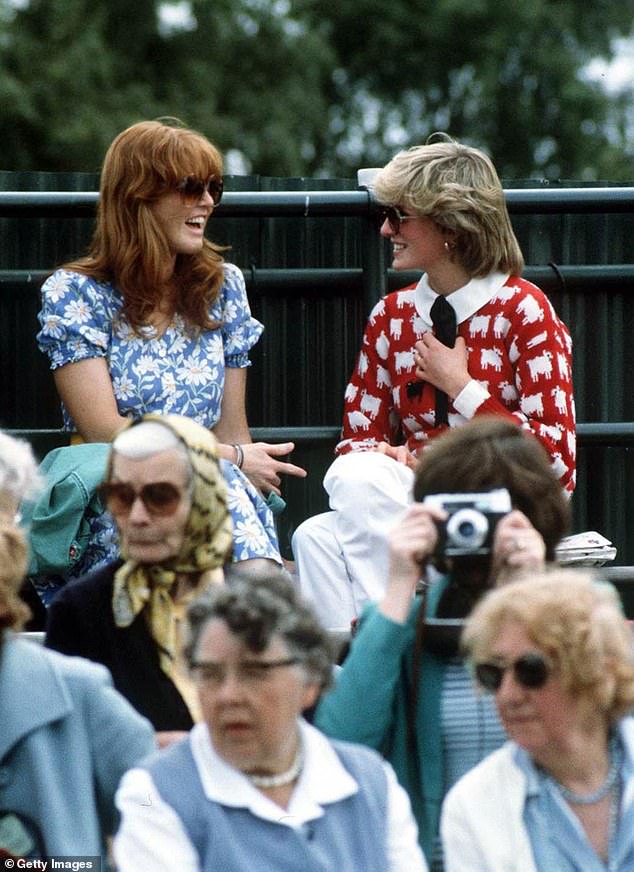 The late Princess Diana, pictured with Sarah in 1983, was first encouraged to speak with a spiritual advisor by her in-laws, Andrew and Sarah
