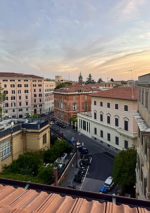 Pictured: Views from art'otel Rome Piazza Sallustio's junior suite