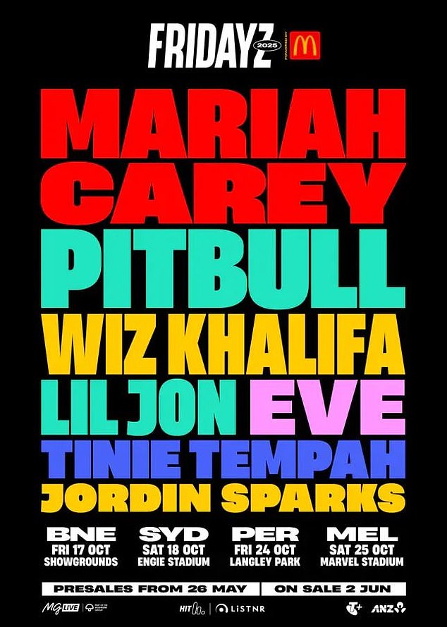 Carey is bringing her dazzling glamour and a setlist stacked with chart-topping tracks to Fridayz Live