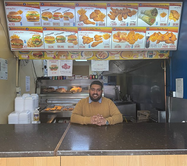 Mr Malik (pictured) claimed his store was rated at four stars for hygiene but the FSA website lists it as zero stars