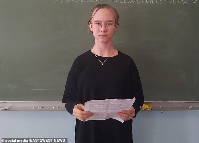 Anastasia Ryzhenko, 13, (pictured) lay in a coma in hospital for four days but never regained consciousness