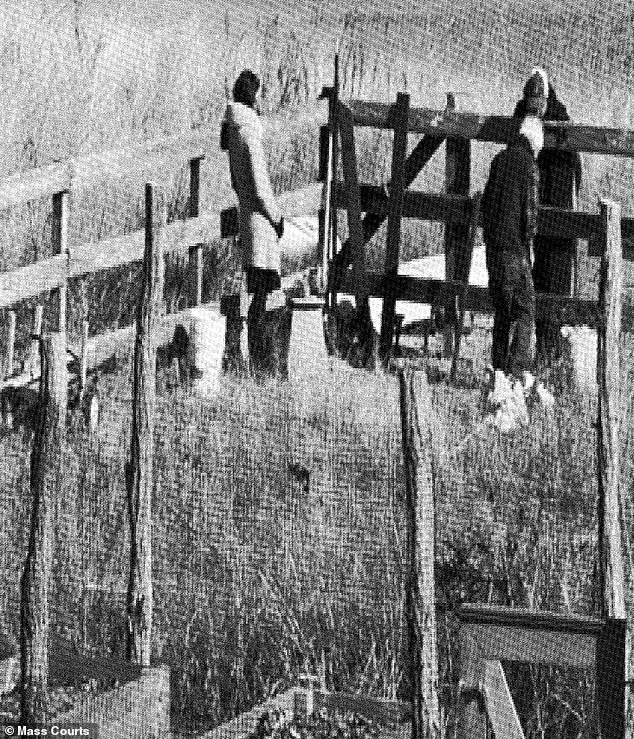 The lawsuit also included and image of Rapoza, and alleged managed of Havenside, and unknown person 'destroying a section of Plaintiff's Fence and installing the gate' (pictured)