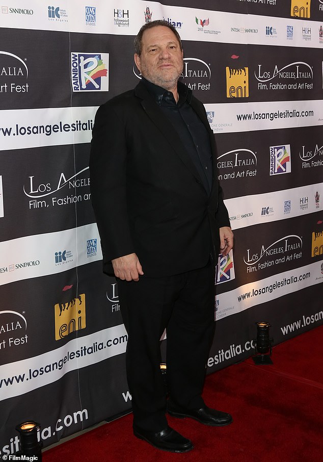 Chernyshova alleged Weinstein raped her on February 18, 2013, at the LA Italia Film Festival (Weinstein pictured at the festival the day after the rape)