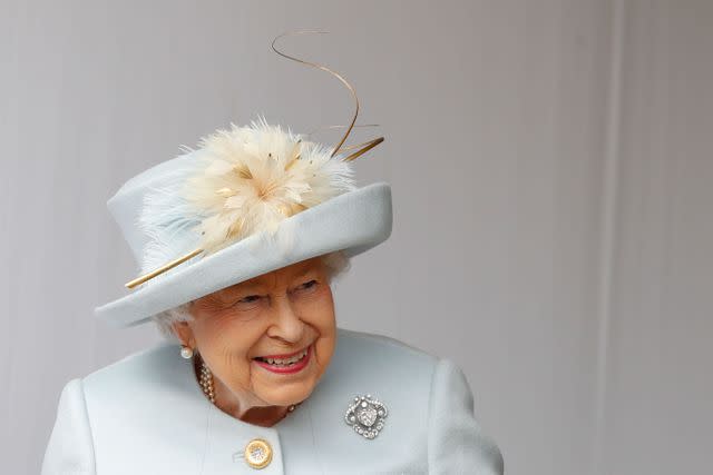 Getty Queen Elizabeth at Princess Eugenie's wedding on October 12, 2018