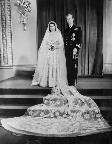 Keystone/Getty Images Queen Elizabeth's wedding dress, November 20, 1947