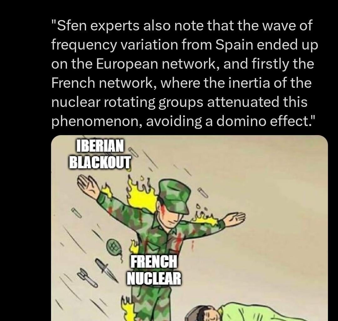 One Day, Jean-Pierre will be sick cleaning off your anti-nuclear shit and we will isolate ourselves from the European grid