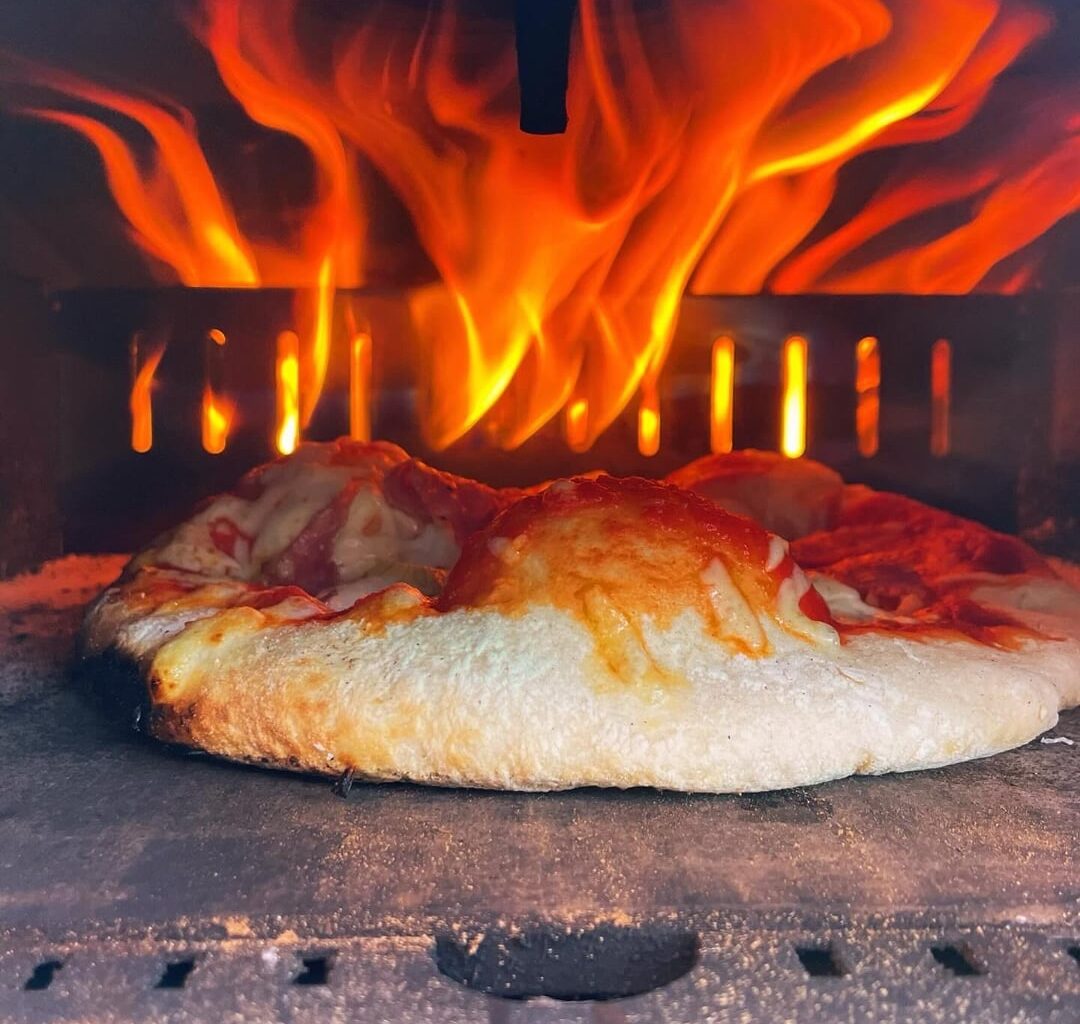 Suns out, pizza oven out!