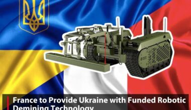 France will finance and deliver six ROCUS robotic demining systems, developed by CNIM and Milrem Robotics, to Ukraine’s Emergency Service. Built on the THeMIS platform, these systems will safely clear explosives, aiding in the restoration of war-torn areas.