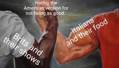 It's the same "That’s not how we do it back home!" reflex. Olive Garden is basically "American remakes if it was a restaurant".