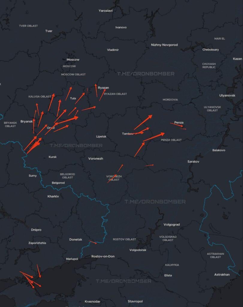 Ukrainian long-range drones attack Russian military facilities