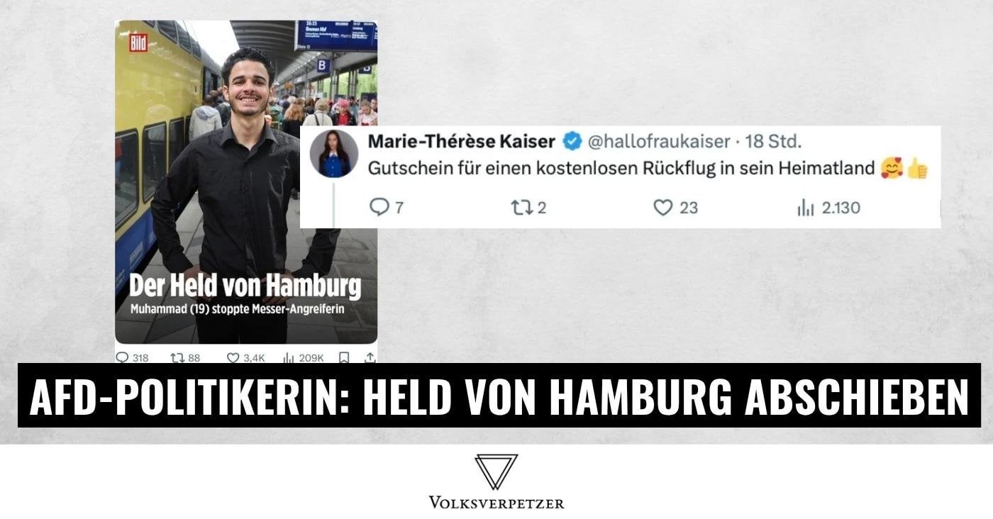Völlig Lost: AfD-Politikerin will Helfer von Hamburg abschieben