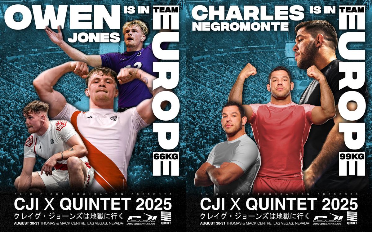 BJJ stars Owen Jones and Charles Negromonte have both been officially invited to CJI 2 as part of Team Europe.