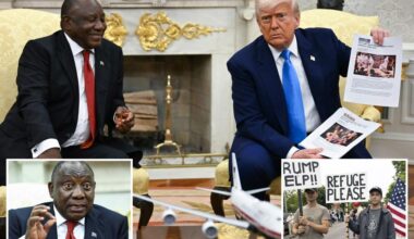Trump confronts South African president Cyril Ramaphosa with white genocide claims
