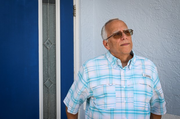 Louis Prevost, brother of newly elected Pope Leo XIV, Robert Prevost, looks on outside his home in Port Charlotte, Florida, on May 9, 2025. Robert Francis Prevost became the first pope from the United States on May 8, 2025, picking the papal name Leo XIV after cardinals from around the world elected him leader of the world's 1.4 billion Catholics. (Chandan Khanna/Getty-AFP)