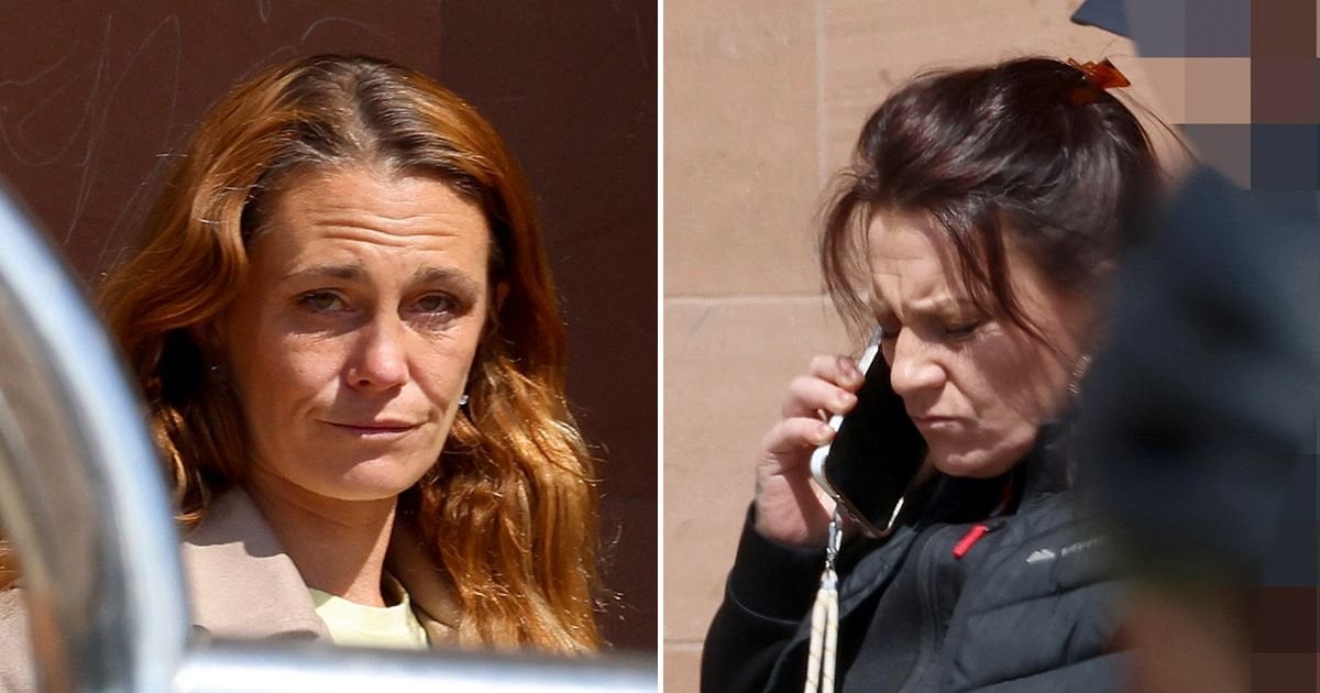Two women caught performing sex act in shop doorway as kids walked to school