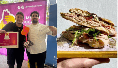 Danilo Virzi de Can Gourmet con el primer premio al Mejor Bocata De España.