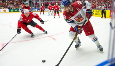 Bruins forward David Pastrnak (right) of the Czech Republic is the leading scorer in the IIHF World Championship with 4 goals and 5 assists in four games.