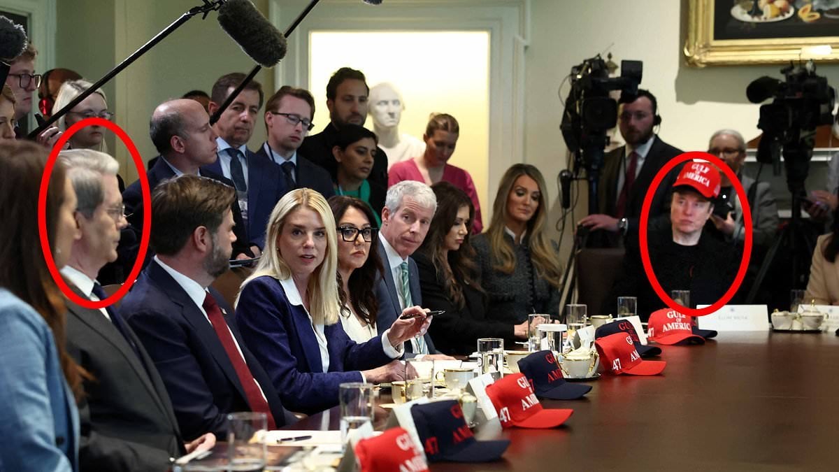 Insane moment Elon Musk 'SHOVED' Trump's treasury secretary Scott Bessent during screaming match. Scott Bessent called him out and said, 'You promised us a trillion dollars (in cuts), and now you're at like $100 billion, and nobody can find anything, what are you doing?''