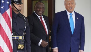 Trump confronts South African leader with baseless claims of the systematic killing of white farmers