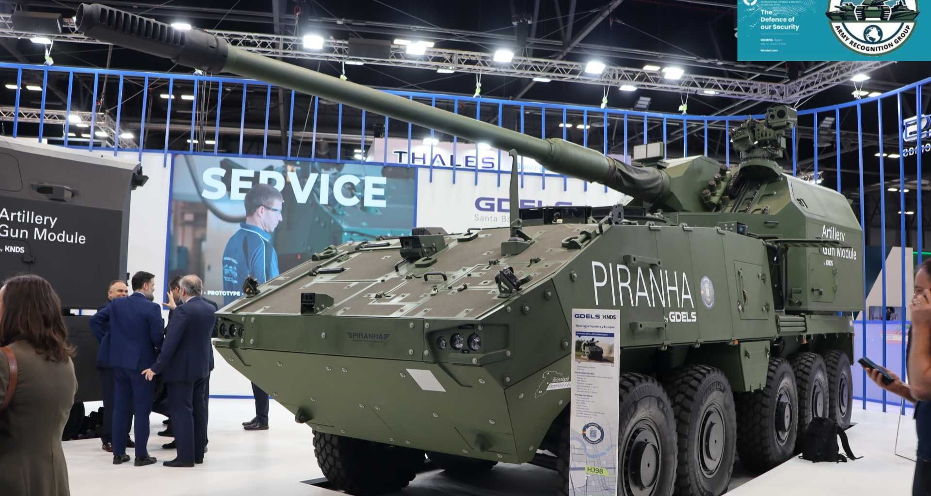 Spain Considers Replacing its Hundred M109 Howitzers with AGM Artillery Module on Piranha Chassis