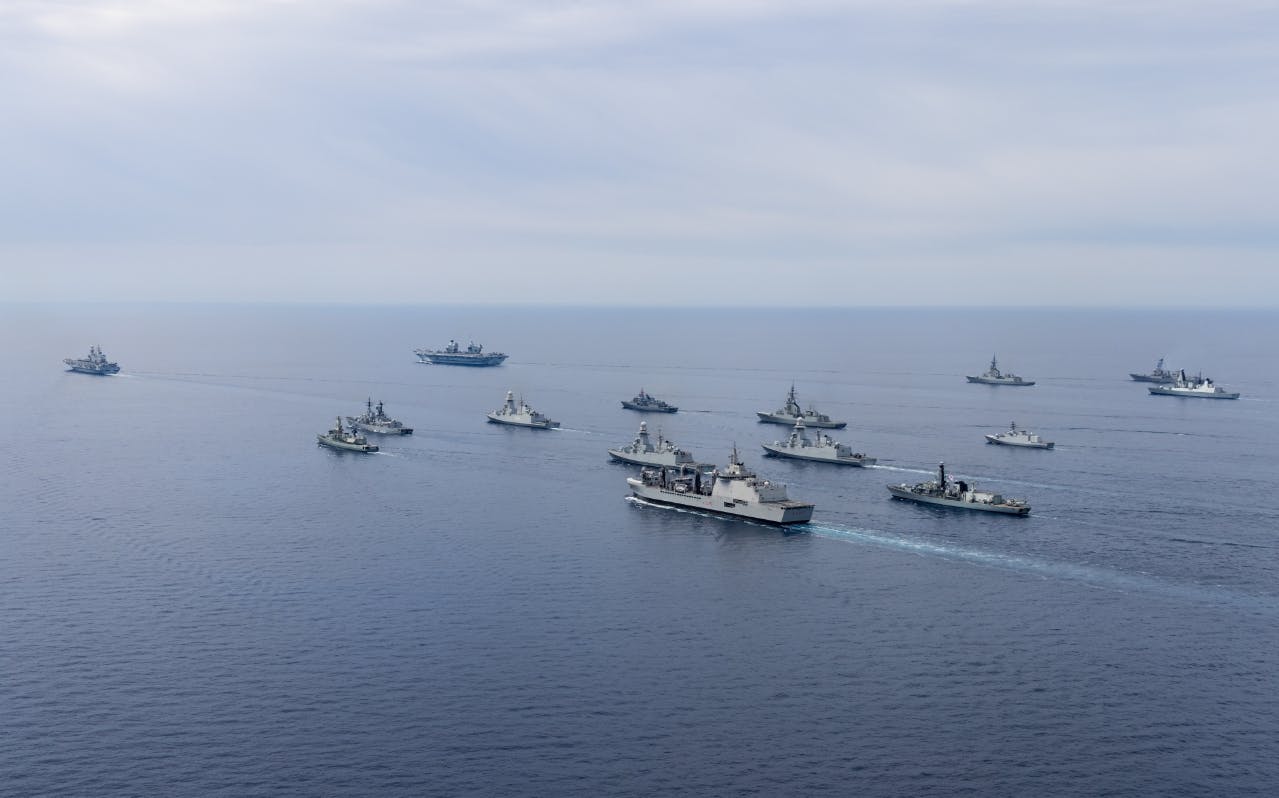 British and Italian carriers lead massive NATO fleet