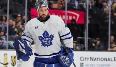 Leafs goalie Anthony Stolarz appears unlikely to return to series vs. Panthers, hasn’t begun skating