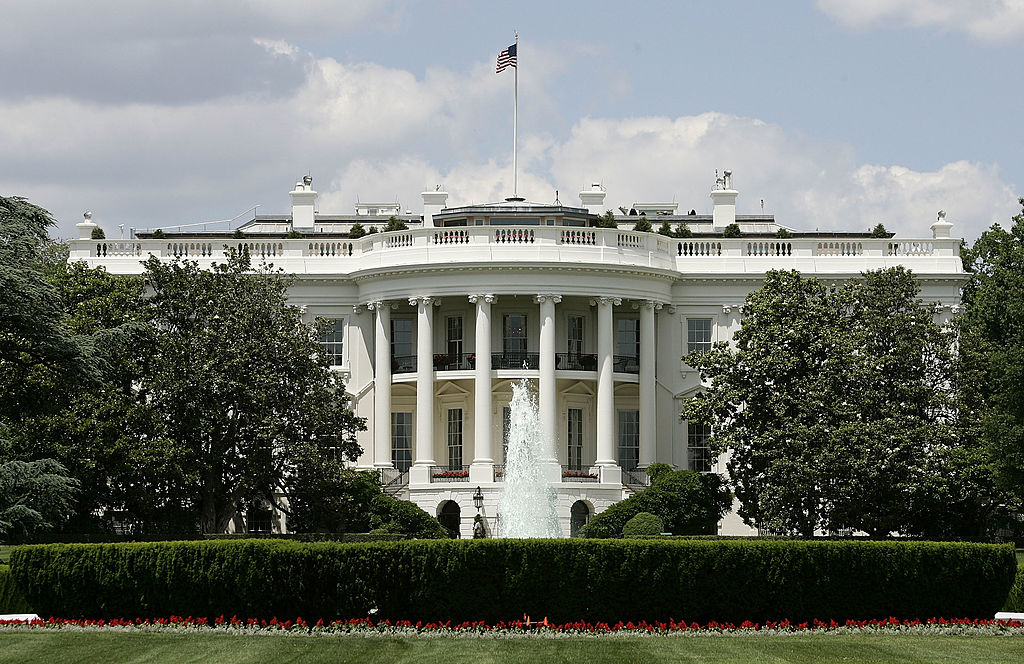 The exterior view of the south side of the White House is seen May 31, 2005 in Washington, DC.