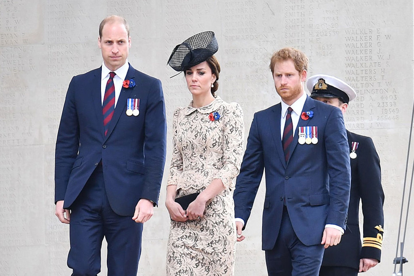 Prince Harry with William and Kate
