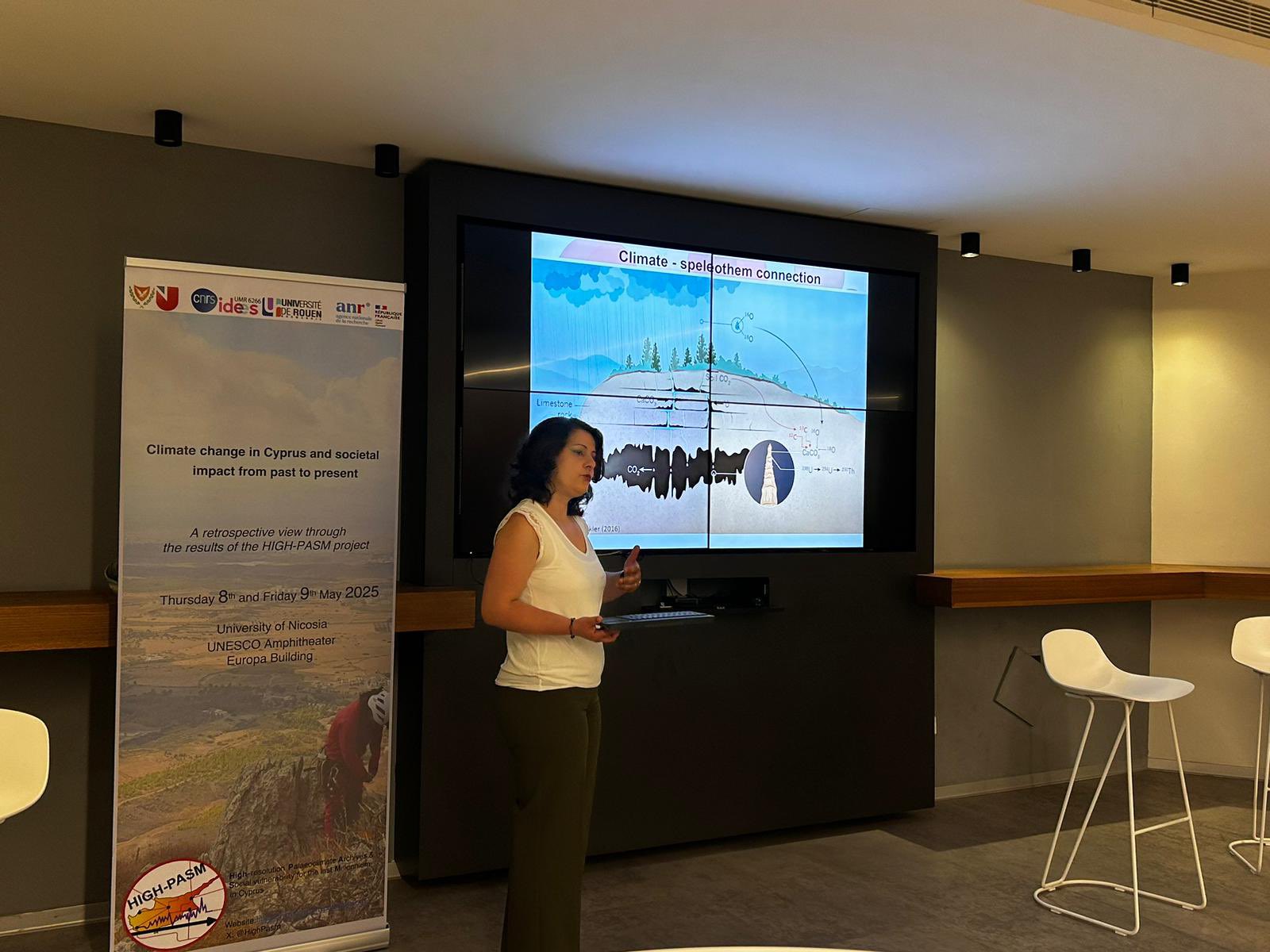 Carole Nehme at the press conference of the HIGH PASM project at UNIC 