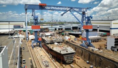 Hanwha Philly Shipyard building dock