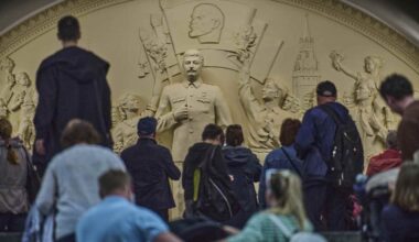 A statue of Stalin is unveiled in the Moscow subway as Russia tries to revive the dictator's legacy