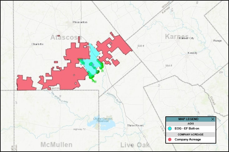 JP Morgan EOG acquisition Map