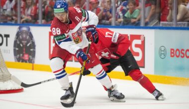 David Pastrnak has five goals in six games for the Czech Republic.