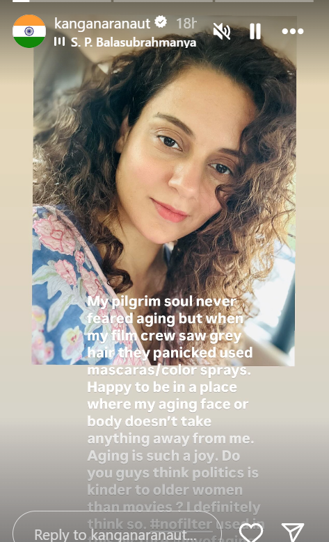 Kangana Ranaut reveals how her film crew reacted to her grey hair.