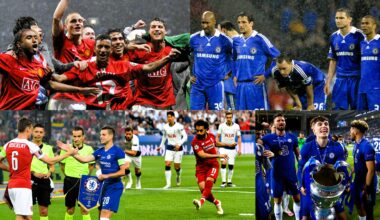 FIVE times English sides have met in a European final